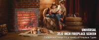 SucceBuy Pantalla para chimenea, protector contra chispas de malla de hierro de 906x720 mm, rejilla de valla contra incendios independiente para sala de estar - details 0