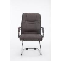 Tapizada En Tela & con Base De Metal I Silla De Conferencia con Reposabrazos, Color:Negro/Negro - details 46