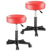 Set 2x Taburetes giratorios rojo