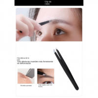 Juego de 5 herramientas para recortar las cejas, cepillo, peineta, tijeras, pinza, recortadora, afeitadora de cejas - details 3