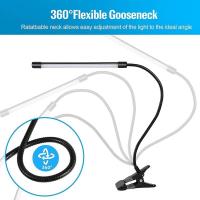 Lámpara de aprendizaje de mesa con clip LED, luz de suplemento de transmisión en vivo, cuidado ocular, lectura USB, trabajo - details 5