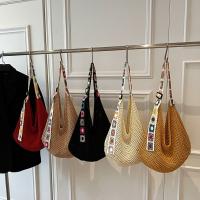 Bolso de mano de ganchillo de gran capacidad para mujer, bolsa tejida hueca ligera de estilo étnico, con correa bordada, tejido de algodón - details 22