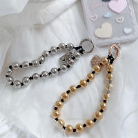 Pulsera coreana con cuentas de corazón de amor para mujer, pulsera colorida y dulce para teléfono, accesorios para iPhone, cordón colgante con cadena antipérdida - details 2