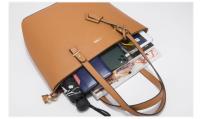 Bolso de hombro grande de las señoras, bolso de cuero de la PU, bolso, bolsos de las mujeres de moda, retro, capacidad grande, moda, inclinándose, sistema de 4 piezas - details 1