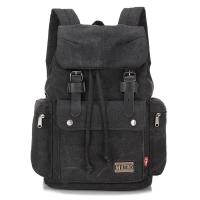 Mochila de lona sencilla Unisex, bolso para portátil - details 0