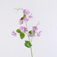 Planta verde de 55cm, flores artificiales de guisante, elegante rama de flor de guisante de seda de tacto Real, flor falsa de plástico hecha a mano para fiesta de boda - details 5