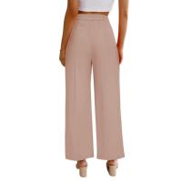 Pantalones anchos de cintura alta para mujer, moda otoño primavera - details 8
