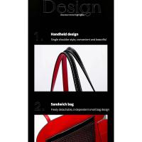 Bolso de hombro de cuero con letra CH para mujer, bolso de gran capacidad, resistente, elegante, informal, a la moda, con Base, mochila de lujo de alta gama - details 18