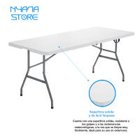 Mesa Plegable de Resina Reforzada Ideal para Acampar, Jardín y Eventos - details 1