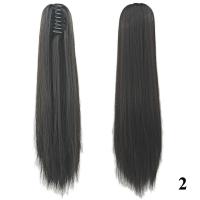 Accesorios para el cabello de fibra resistente al calor para mujer, extensión de cabello, cola de poni, peluca larga y recta, pinza para cola de caballo - details 1