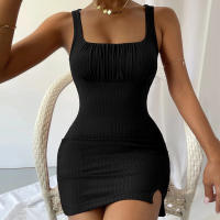 Vestido de punto de tirantes de temperamento Delgado para mujeres - details 15