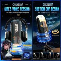 Masturbación masculina telescópica, mamada de voz Sexy, coño de bolsillo, ventosa de calefacción inteligente, juguete sexual para hombres - details 3