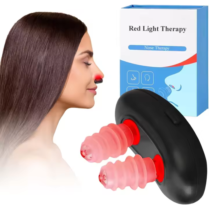 Dispositivo de terapia nasal con luz roja: no más resfriados Terapia con luz roja para alivio calmante de la nariz, comodidad y fácil uso Terapia nasal portátil - 1
