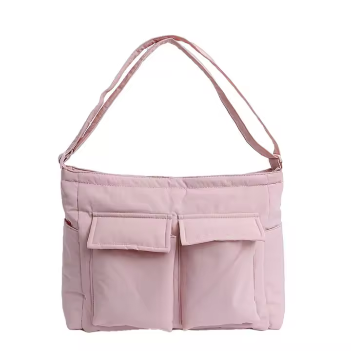 Bolsos de mano cruzados inclinados elegantes a la moda, bolso de hombro de nailon ligero para ir al trabajo, bolsos de mensajero para adolescentes, hombres y mujeres - 1
