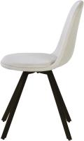 Juego de 4 sillas giratorias de ante para comedor con asiento acolchado, sillas de diseño para salón o cocina, con patas de metal negro, marrón - details 84