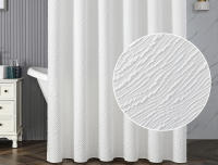 Cortina de Ducha Impermeable de Poliéster Sólido Accesorios de Baño Cortina de Ducha para Hogar sin Perforaciones - details 7