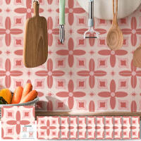 Pegatinas de Pared de Ladrillo Rosa 10pcs Set Impermeable para Balcón Terrazzo Cocina - details 2