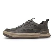 Nuevos zapatos deportivos de hombre con costuras hechas a mano clásicas con cordones de vestir de cuero genuino duraderos informales a la moda, calidad - details 6
