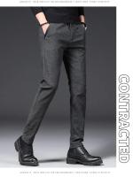 Pantalones de felpa de invierno para hombre, pantalones de negocios cálidos con cordón de terciopelo, gruesos, informales, elásticos - details 11