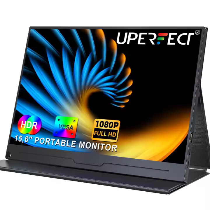 UPERFECT Monitor portátil de 15,6 pulgadas FHD 60Hz Segunda pantalla compatible con HDMI para computadora portátil Pantalla extendida para Switch, PS4, Xbox, teléfono móvil - 1