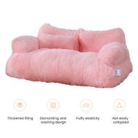 Sofá suave y cómodo para mascotas, cama extraíble y lavable, nido de felpa antideslizante, cojín decorativo para dormir para gatos, suministros para mascotas, 1 Juego - details 22