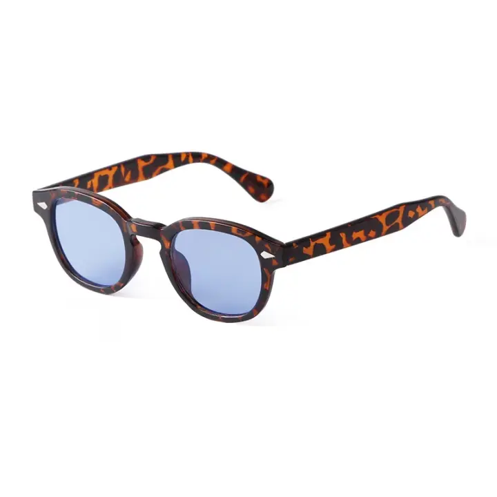 Gafas de Sol Retro con Remaches de Lente Amarilla y Azul Estilo Vintage para Hombres y Mujeres - 1