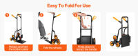 SucceBuy Carrito de Escalera Plegable de Alta Resistencia Capacidad de 440 lbs Manija Doble - details 3
