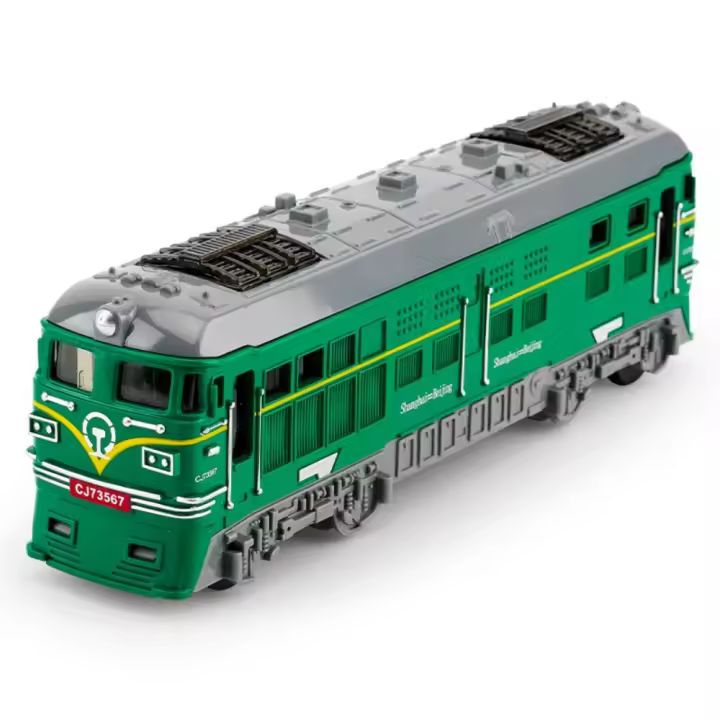 Simulation Scale Inertial Train Model Miniature Pull Back Rail Vehicle Toy Plastic Multi-color Train Car Toys Kids Toys - 1