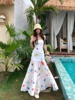 Vestido de color agua con sentido del diseño, camisola para mujer, nueva falda de verano ajustada fi fishail, larga única y hermosa estilo occidental - details 5
