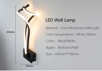 Lámparas LED modernas de pared para interiores, candelabro de pared para decoración de dormitorio, mesita de noche, sala de estar, CA de 90V-260V - details 1