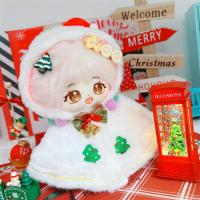 Mantón de Navidad, ropa de muñeca de algodón de 20CM, reemplazo de muñeco de nieve, ropa para muñecos de peluche, traje, ropa DIY, juguetes de peluche, ropa - details 7