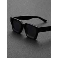 Gafas de Sol Cuadradas de Moda 1/2 PC Montura de Plástico Para Hombres y Mujeres Uso Diario - details 14