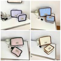 Bolsa de cosméticos portátil de Color contrastante, billetera de estilo coreano, monedero de Color sólido, bolsa de almacenamiento de pañuelos sanitarios suave y ligera - details 0