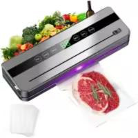 Food Vacuum Sealer Machine Dry and Moist Food Modes Automatic For Light Food Preservation With 10Pcs Bags Paper For Food Preservation Home Kitchen - details 0