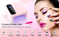 Lámpara LED UV de 72 W, sin cables, para uñas de gel - details 0