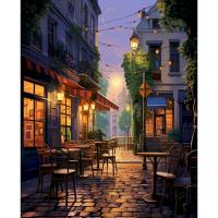 RUOPOTY-pintura por números Diy, Kits de paisaje callejero, pintura acrílica por números, regalo único para ilustraciones de adultos - details 0