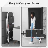 Escaleras Plegables de 3 Escalones, Capacidad de 272KG con Pedales Antideslizantes Anchos, Taburete Escaleras de Mano de Acero, Manubrio de Esponja, Uso en Interiores y Exteriores, Negro - details 28