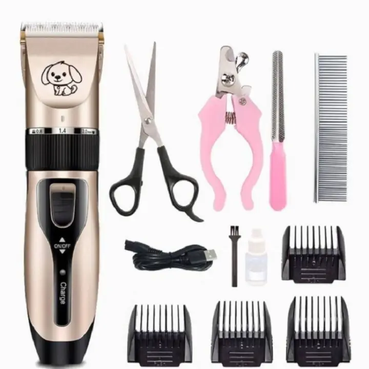 Kit de cortadora de pelo inalámbrica profesional para mascotas, gato, perro, conejo, cuchilla de cerámica, afeitadora de pelo para perros - 1