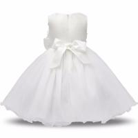 Elegante Vestido de Princesa para Niñas Talla de Flor Elegante Grandes Lazos - details 2