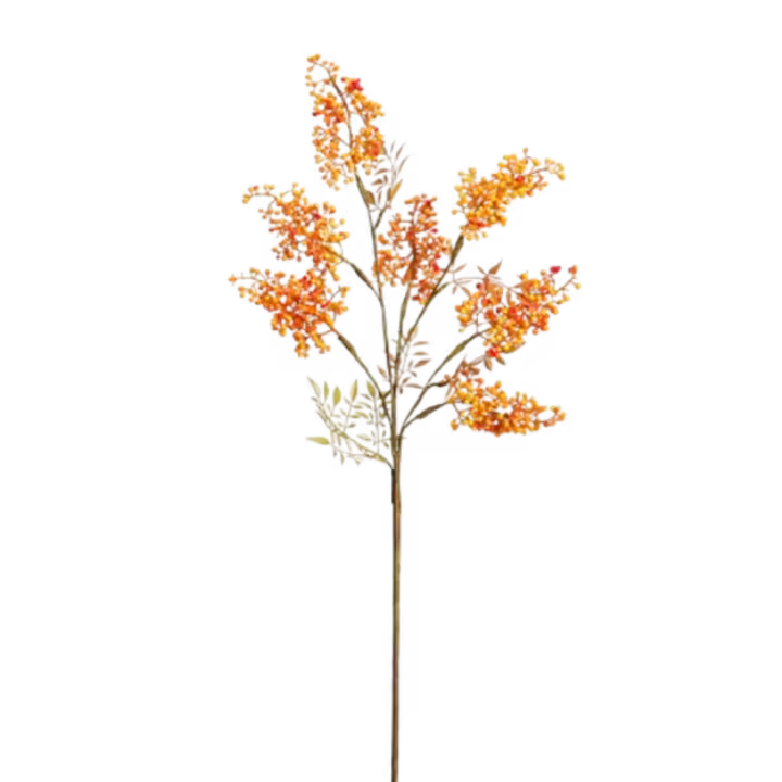 Ramas de bayas Nandina artificiales de tacto Real, simulación de plástico Flexible, árbol Nantian, plantas falsas elegantes hechas a mano - 1