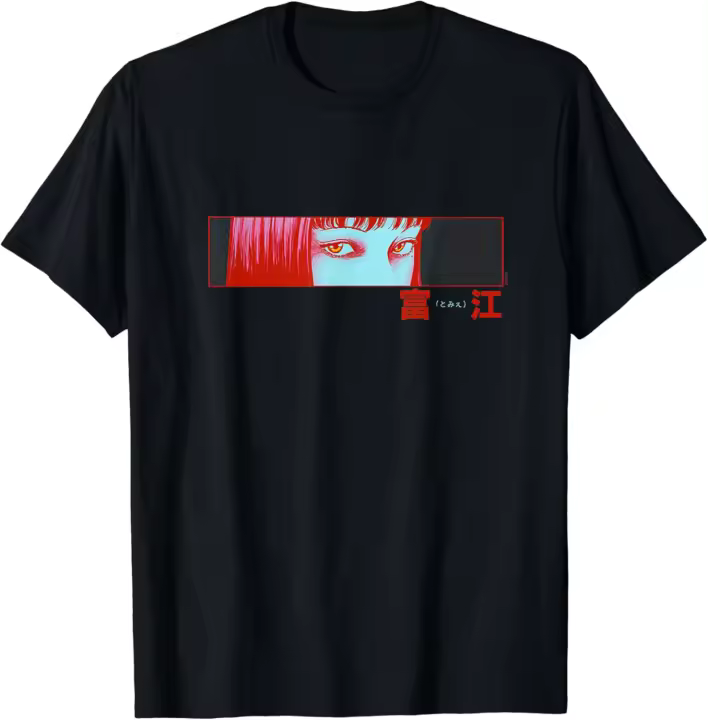 Camiseta Roja de Junji Ito Tomie Moda para Hombres - 1