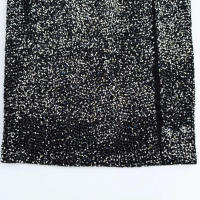 Vestido midi asimétrico de lentejuelas para mujer, sin mangas, sin espalda, lateral, fiesta de noche, verano n - details 7