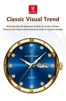 Reloj de Pulsera de Acero Inoxidable de Cuarzo Automático Función de Fecha Resistente al Agua - details 4