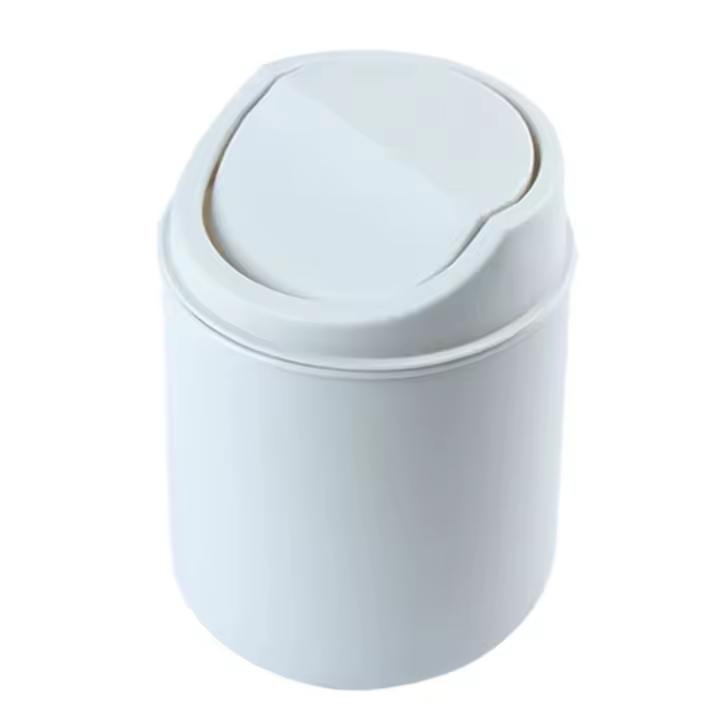 Mini Cubo de Basura de Plástico Moderno Pequeño y Compacto para Hogar, Oficina, Uso de Trabajo - 1