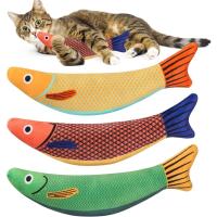 Juguete para Gatos Hierba Gatera 3D, Pez Dorado, Gatito, Pez de Almohada, Sonido Interactivo, Mordedura de Gato, Juguetes de Peluche - details 0