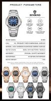 Reloj de Lujo Clásico Retro para Hombres Automático, Correa de Cuero, Reloj de Cuarzo a la Moda, Resistente al Agua, Luminoso - details 7