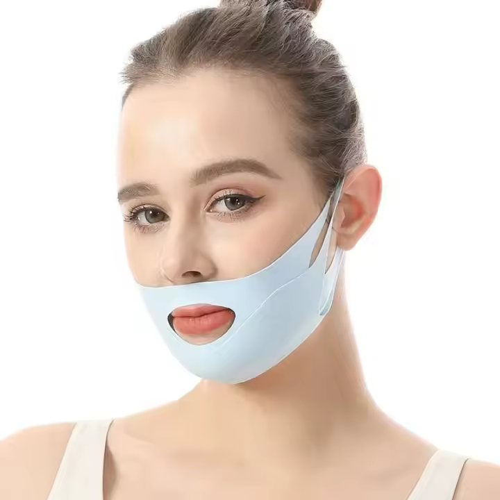 Vende cinturón adelgazante para levantar mejillas y barbilla, moldeador facial en forma de V, banda antiarrugas, correa de masaje facial, herramientas de belleza para la piel - 1