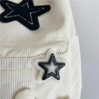 Mochila para ordenador portátil Y2K con diseño de estrella para niñas, mochila escolar de gran capacidad para estudiantes adolescentes, mochila de pana, bolso de hombro con doble correa - details 7
