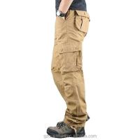 Nuevos monos de algodón a la moda para hombre, pantalones rectos con cremallera, pantalones de trabajo largos informales holgados de talla grande con seis y 6 bolsillos - details 3