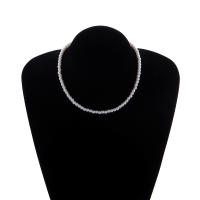 Collar de perlas de alto brillo con temperamento Simple para mujer, collar de suéter corto Popular Retro Hip-hop - details 2